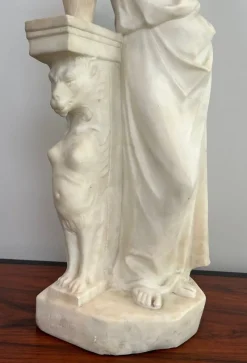 Outlet Pamono Italian Carrara Marble Sculpture of a Romantic Young Girl by Dante Zoi, Florence, 19th Century