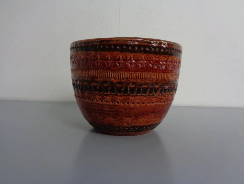 Outlet Pamono Italian Ceramic Cachepot by Aldo Londi for Bitossi, 1960s