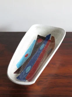 Clearance Pamono Italian Ceramic Centerpiece Bowl from Fratelli Fanciullacci, 1950s