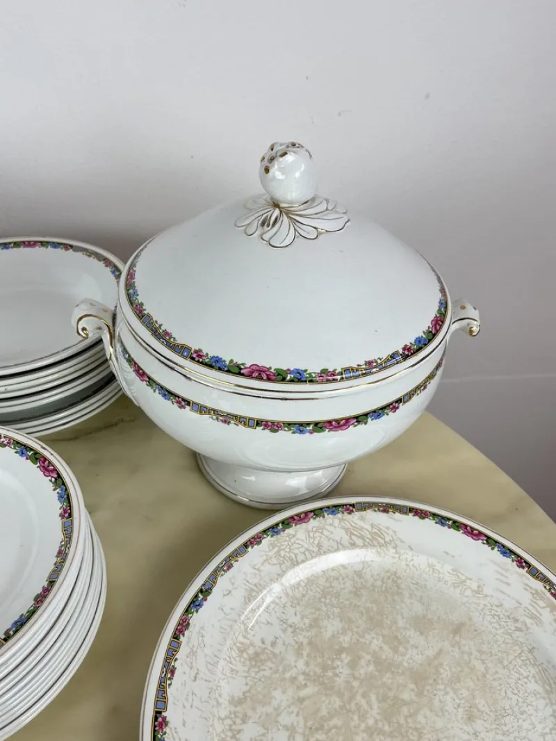 Discount Pamono Italian Ceramic Dishes, 1890s, Set of 70