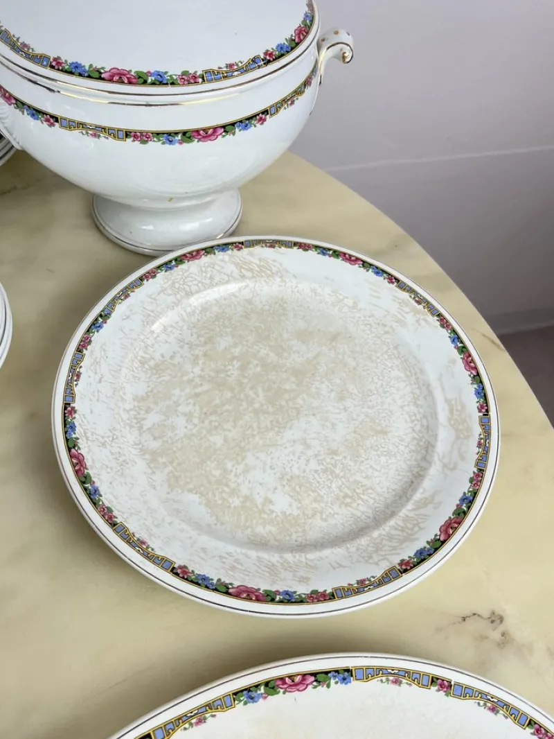 Discount Pamono Italian Ceramic Dishes, 1890s, Set of 70