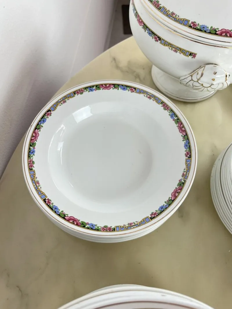 Discount Pamono Italian Ceramic Dishes, 1890s, Set of 70