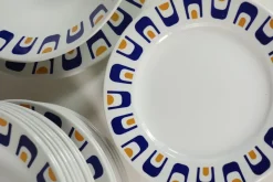 Hot Pamono Italian Ceramic Plates by Antonia Campi for Laveno, 1960s, Set of 26