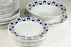 Hot Pamono Italian Ceramic Plates by Antonia Campi for Laveno, 1960s, Set of 26