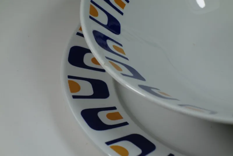 Hot Pamono Italian Ceramic Plates by Antonia Campi for Laveno, 1960s, Set of 26