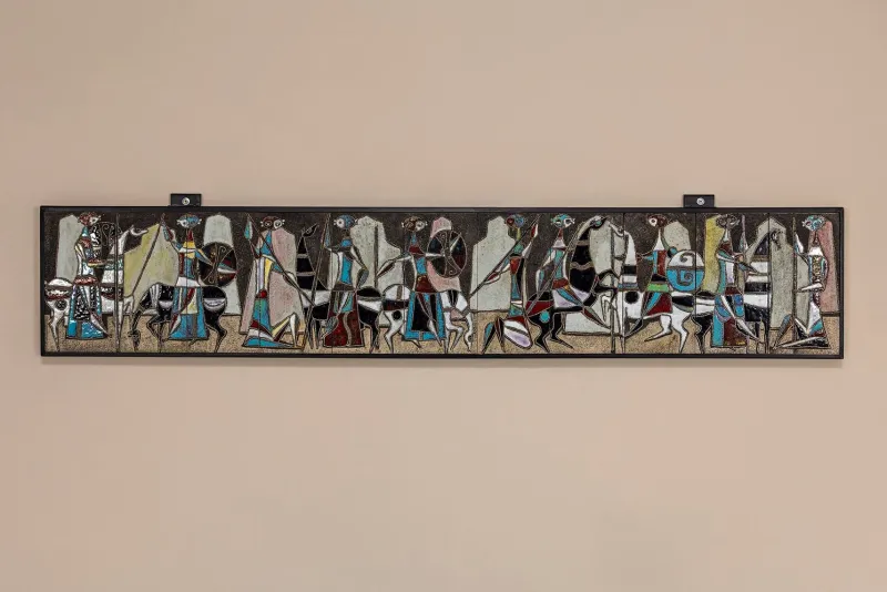 New Pamono Italian Ceramic Wall Panel by Marcello Fantoni, 1960s