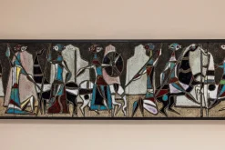 New Pamono Italian Ceramic Wall Panel by Marcello Fantoni, 1960s