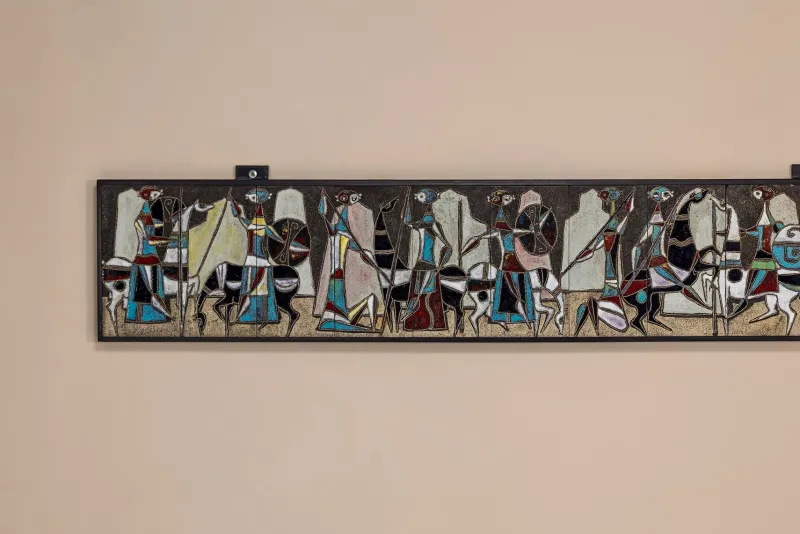 New Pamono Italian Ceramic Wall Panel by Marcello Fantoni, 1960s