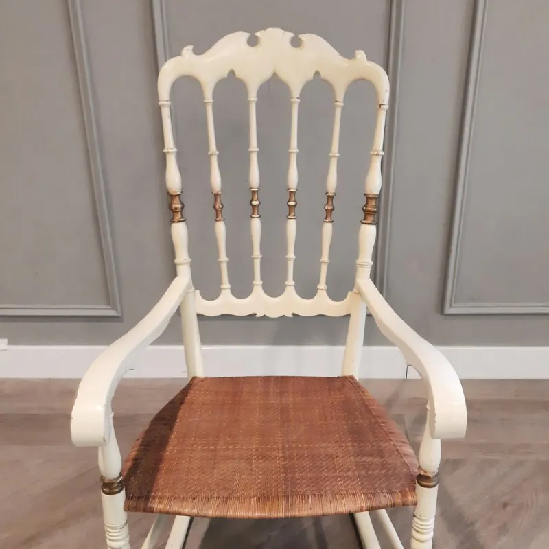Pamono Italian Chiavarina Rocking Chair, 1950s> Rocking Chairs