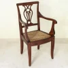 Best Pamono Italian Children's Chair in Wood with Rush Weave, 1900