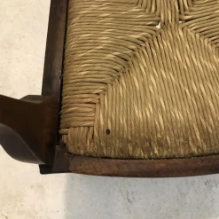 Best Pamono Italian Children's Chair in Wood with Rush Weave, 1900