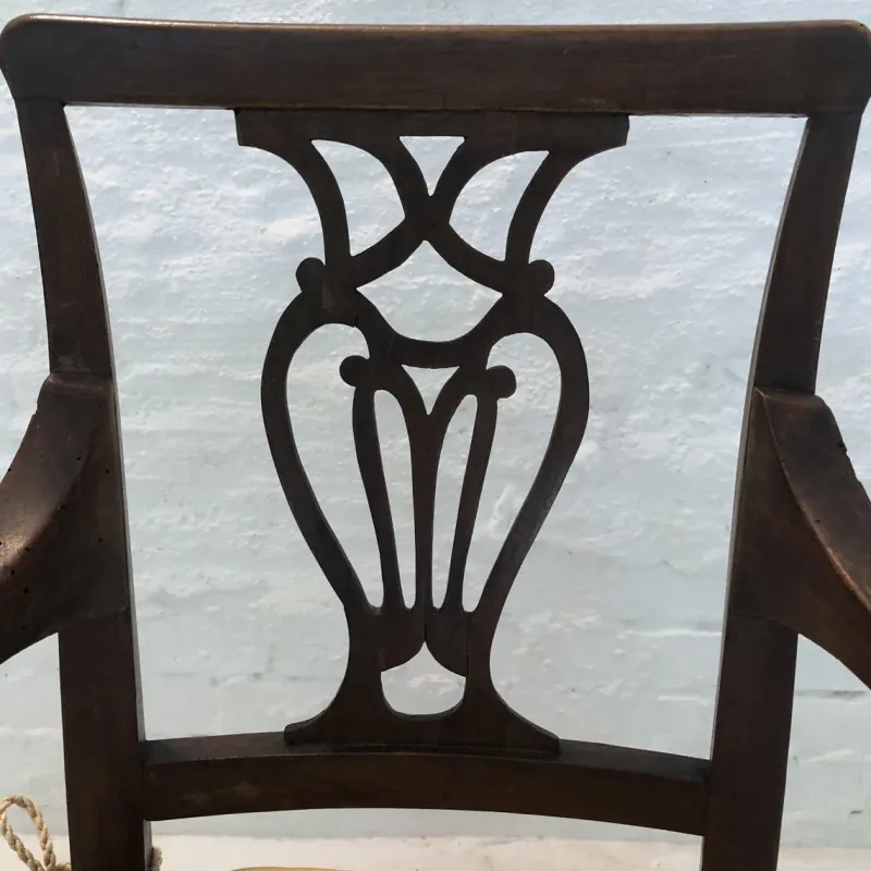 Best Pamono Italian Children's Chair in Wood with Rush Weave, 1900