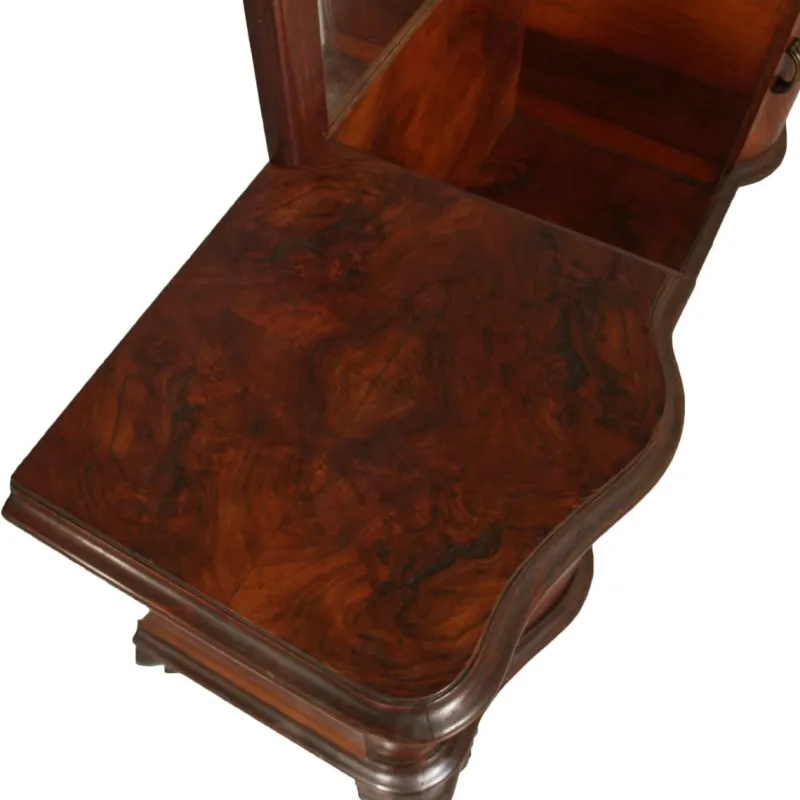 Pamono Italian Chippendale Style Walnut & Burl Walnut Veneer Dressing Table, 1940s> Dressing Tables
