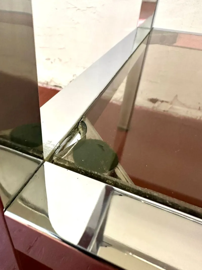 Pamono Italian Chrome and Smoked Glass Bookshelf, 1970s> Shelves & Wall Units