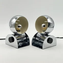Best Pamono Italian Chrome Eyeball Lamps by Tronconi, 1970s, Set of 2