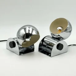 Best Pamono Italian Chrome Eyeball Lamps by Tronconi, 1970s, Set of 2