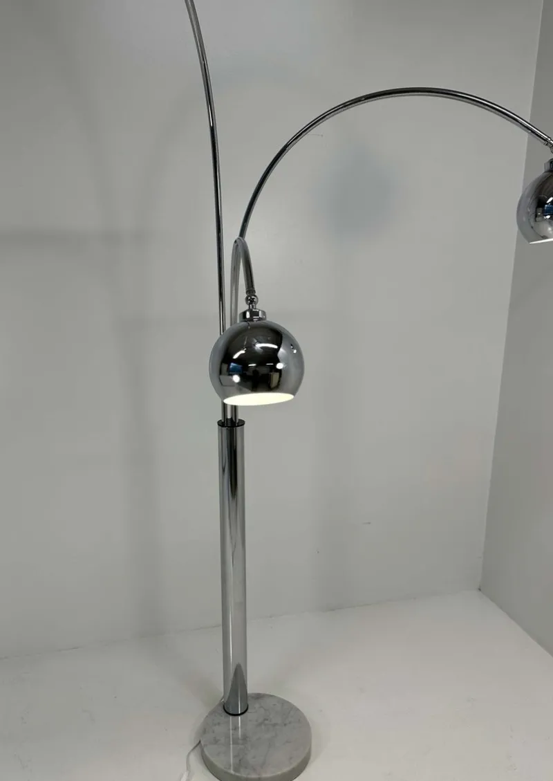 Pamono Italian Chromed Floor Lamp by Reggiani, 1970s> Floor Lamps