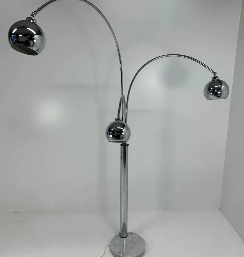 Pamono Italian Chromed Floor Lamp by Reggiani, 1970s> Floor Lamps