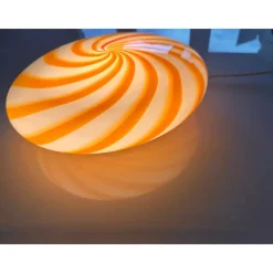 Pamono Italian Clear Amber Swirls Wall Sconce in Murano Glass by Simoeng><noscript><img width=
