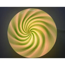 Pamono Italian Clear Green Swirls Wall Sconce in Murano Glass by Simoeng><noscript><img width=