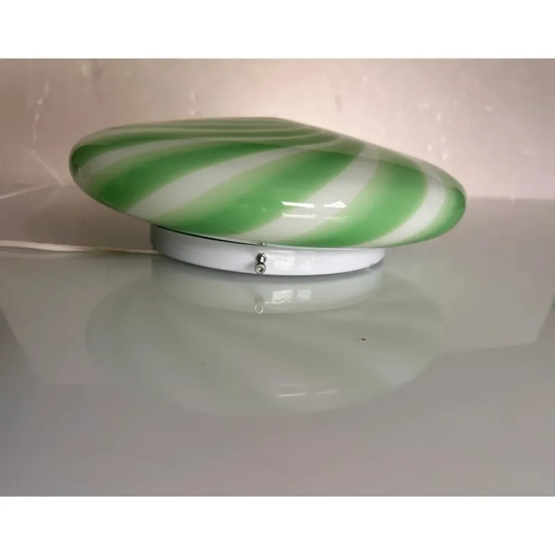 Pamono Italian Clear Green Swirls Wall Sconce in Murano Glass by Simoeng> Wall Lights & Sconces|Wall Lights & Sconces