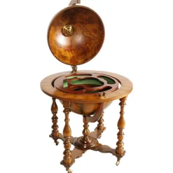 Pamono Italian Cocktail Bar Cart on Decorated World Map, 1950s><noscript><img width=