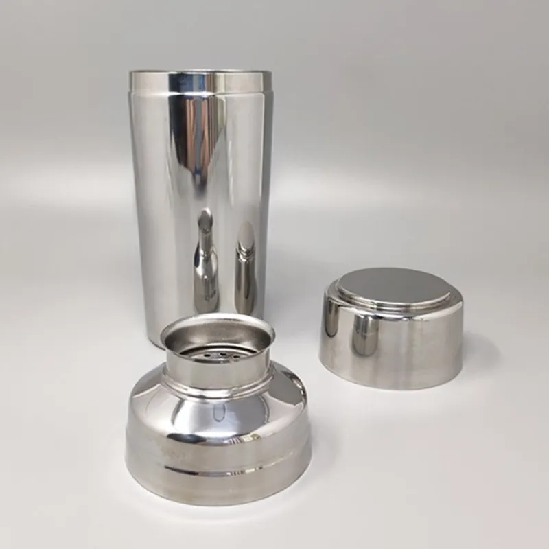 Pamono Italian Cocktail Shaker with Ice Bucket from Mepra, 1970s, Set of 3> Ice Buckets & Wine Coolers
