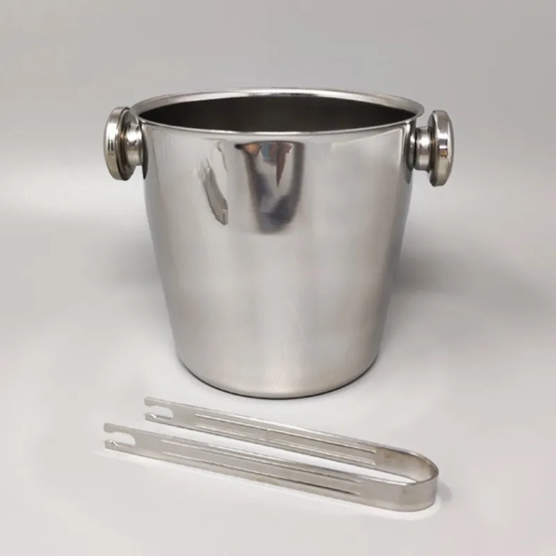 Pamono Italian Cocktail Shaker with Ice Bucket from Mepra, 1970s, Set of 3> Ice Buckets & Wine Coolers