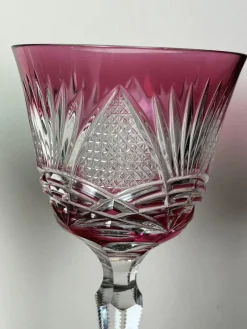 Pamono Italian Colored Crystal Glasses, 1950s, Set of 6