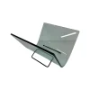 Pamono Italian Curved Glass and Metal Magazine Holder, 1980s> Magazine Racks