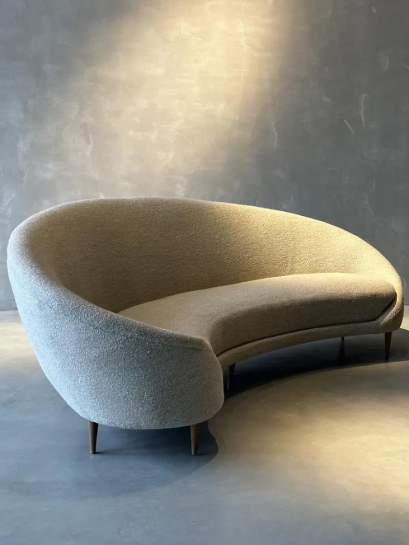 Pamono Italian Curved Sofa, 1950s> Couches & Sofas