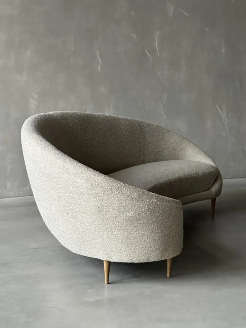 Pamono Italian Curved Sofa, 1950s> Couches & Sofas