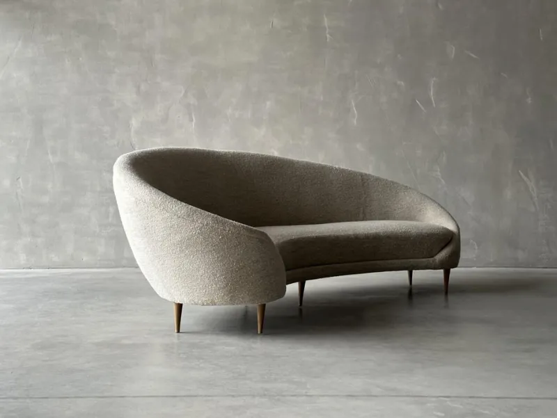 Pamono Italian Curved Sofa, 1950s> Couches & Sofas