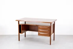 Pamono Italian Desk in Teak, 1960s><noscript><img width=