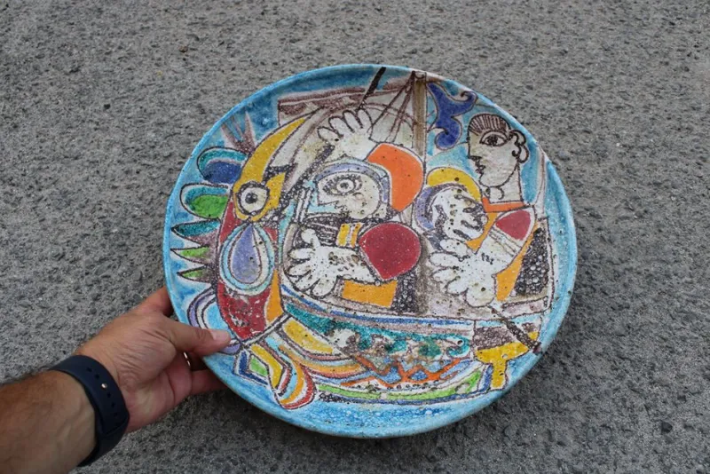 Pamono Italian Dish by Giovanni De Simone Pescatori, 1970> Serving Dishes