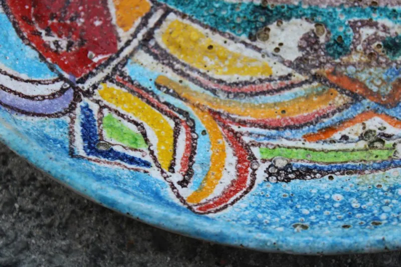 Pamono Italian Dish by Giovanni De Simone Pescatori, 1970> Serving Dishes