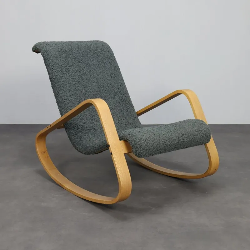 Hot Pamono Italian Dondolo Rocking Chair by Luigi Crassevig, 1970s
