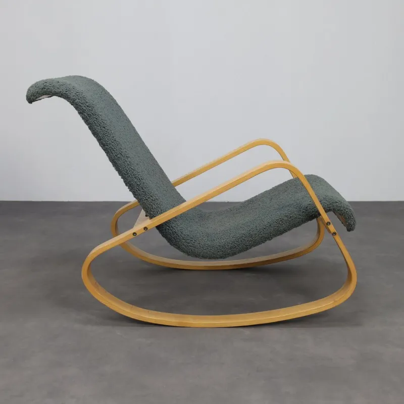 Hot Pamono Italian Dondolo Rocking Chair by Luigi Crassevig, 1970s