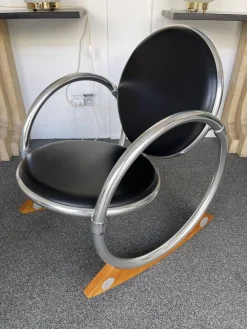 Pamono Italian Dondolo Rocking Chair by Verner Panton for Ycami, 1990s><noscript><img width=