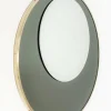 Pamono Italian Double Glass Wall Mirror with Brass Frame, 1970s> Mirrors