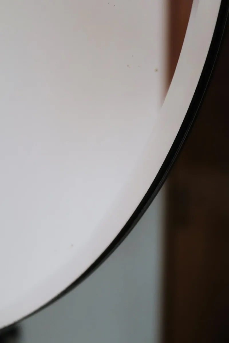 Pamono Italian Double Glass Wall Mirror with Brass Frame, 1970s> Mirrors