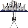 Pamono Italian Dragon-Shaped Chess Table in Lapis Lazuli and Marble, 1950s, Set of 33> Game Tables