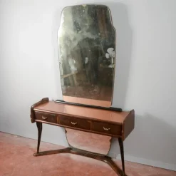 Online Pamono Italian Dressing Table with Wooden Mirror, 1960s