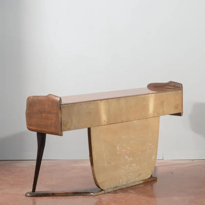 Online Pamono Italian Dressing Table with Wooden Mirror, 1960s