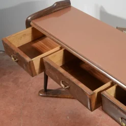 Online Pamono Italian Dressing Table with Wooden Mirror, 1960s