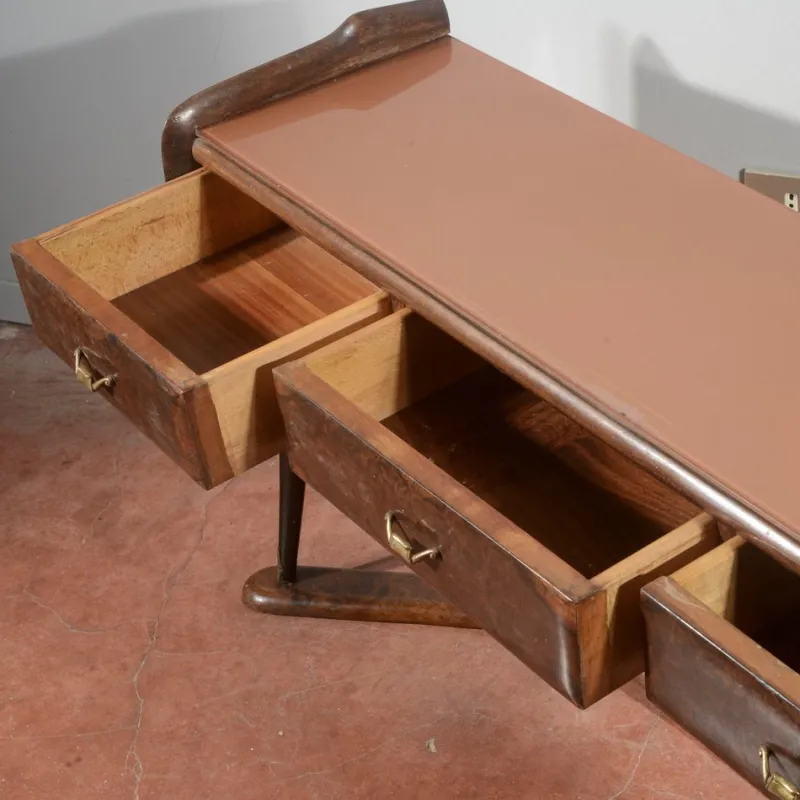 Online Pamono Italian Dressing Table with Wooden Mirror, 1960s