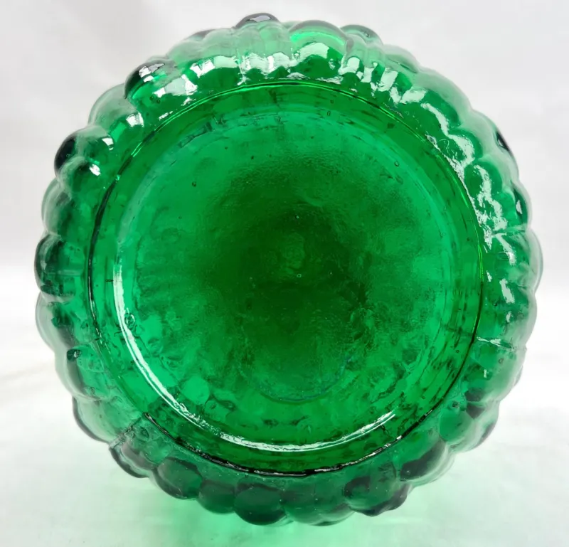 Pamono Italian Empoli Genie Bottle in Green Art Glass, 1960s> Bottles, Carafes & Jugs