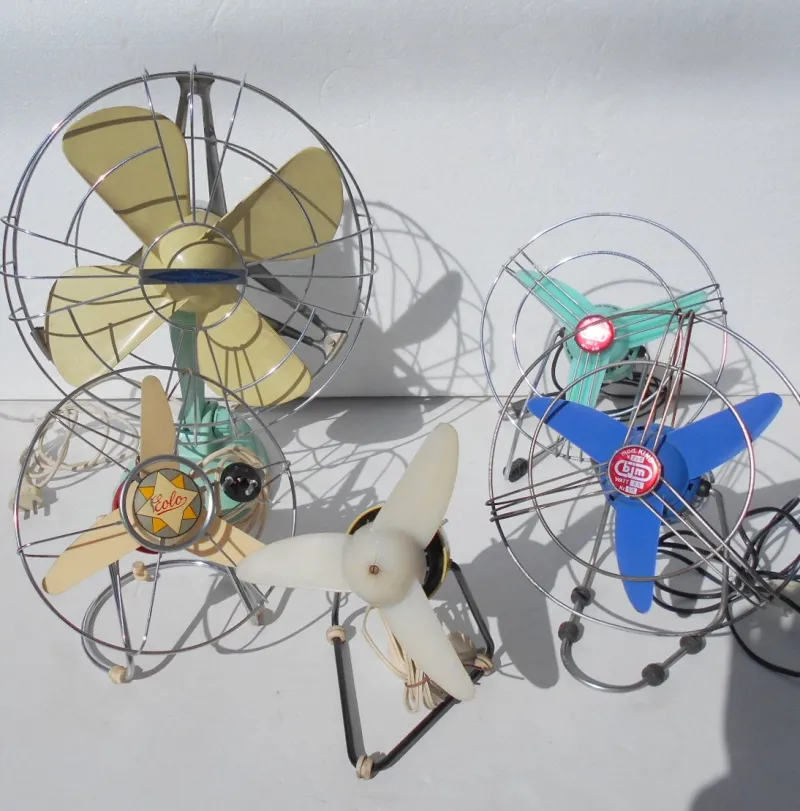 Hot Pamono Italian Fans, 1960s, Set of 5