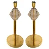 Pamono Italian Fumè Murano Glass Table Lamps with Unlaquered Brass by Simoeng, Set of 2> Table Lamps