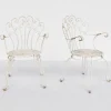 Pamono Italian Garden Armhairs in White Metal, 1950s, Set of 4> Garden Seating